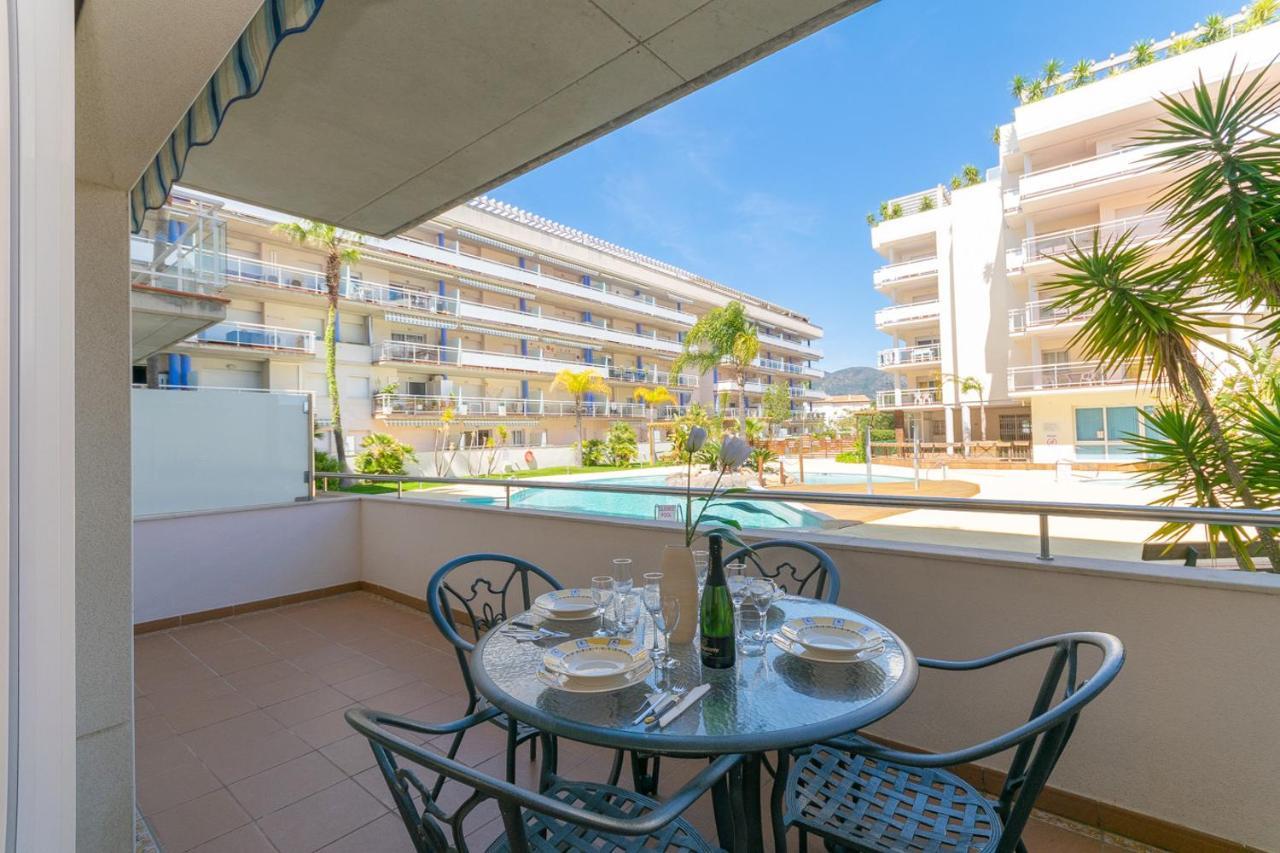 شقة Apartamento Port Canigo Bajo Vista Piscina روساس المظهر الخارجي الصورة