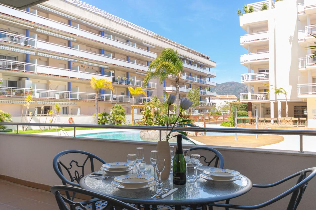 شقة Apartamento Port Canigo Bajo Vista Piscina روساس المظهر الخارجي الصورة